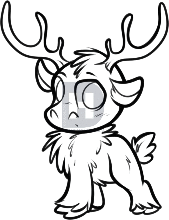 554x720 How To Draw Chibi Sven From Frozen, Step