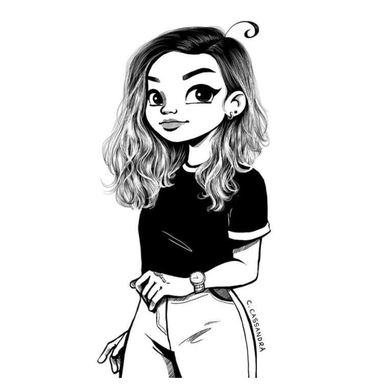 750x755 Swag Tumblr Drawings Girl Sketch