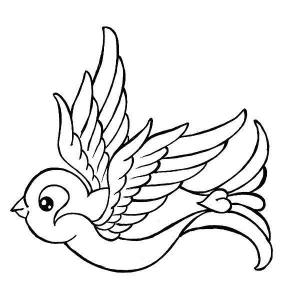 610x610 Lovely Swallow Tattoo Design