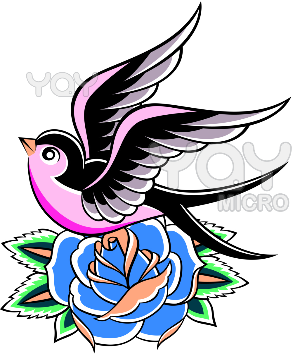 1003x1210 Swallow Tattoo Drawing