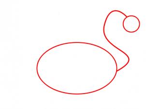 302x226 How To Draw A Swan, Step