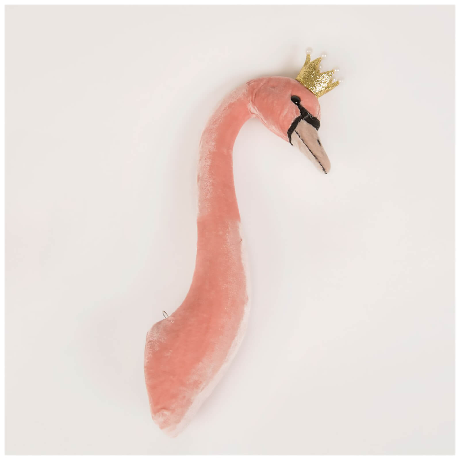 1600x1600 Sass Belle Dusky Rose Velveteen Swan Head Wall Decoration Iwoot