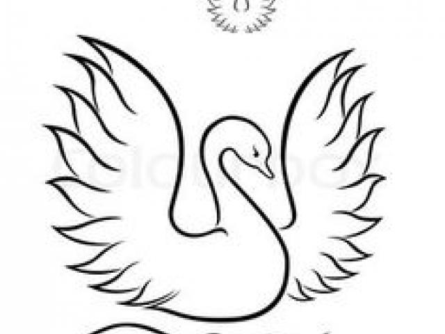 640x480 Free Drawn Swan, Download Free Clip Art