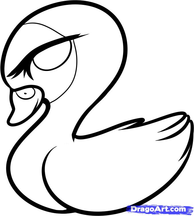 676x752 How To Draw A Swan For Kids, Step