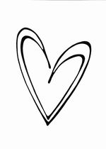 150x210 Abstract Heart Art Heart Art Black And White Hearts