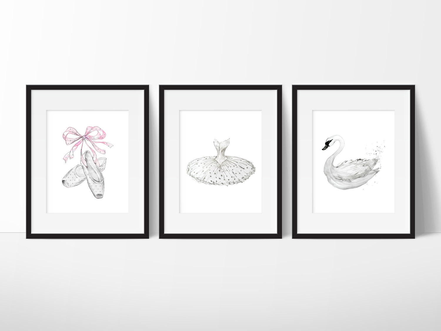 1500x1125 Ballerina Art Print For Girls Room Swan Lake Ballerina Wall Etsy