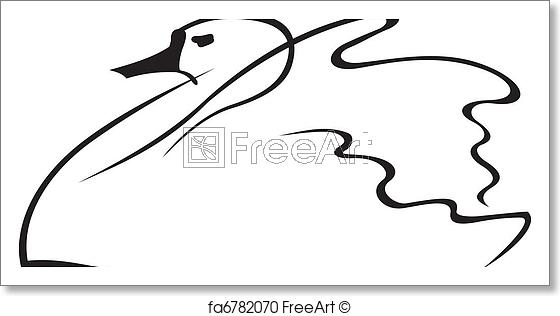 560x316 Free Art Print Of Swan Sketch Beautiful White Swan Floating