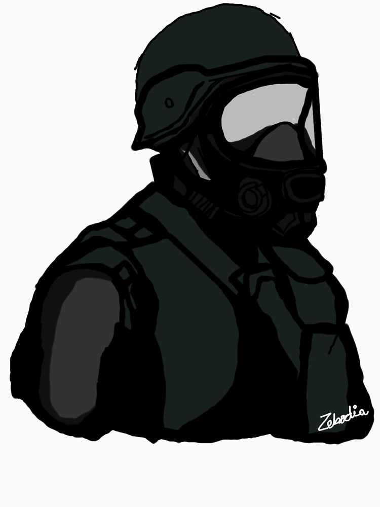 750x1000 Swat Gasmasked Drawing Zebodia Classic T Shirt