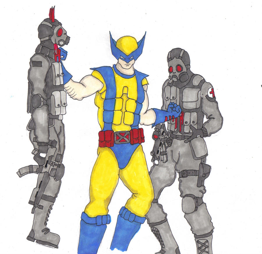 900x874 Wolverine Vs Swat Team Promarker