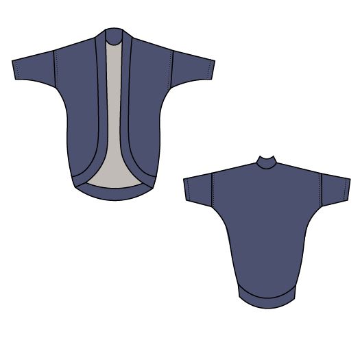 525x525 Huge Collection Of 'cardigan Technical Drawing' Download More