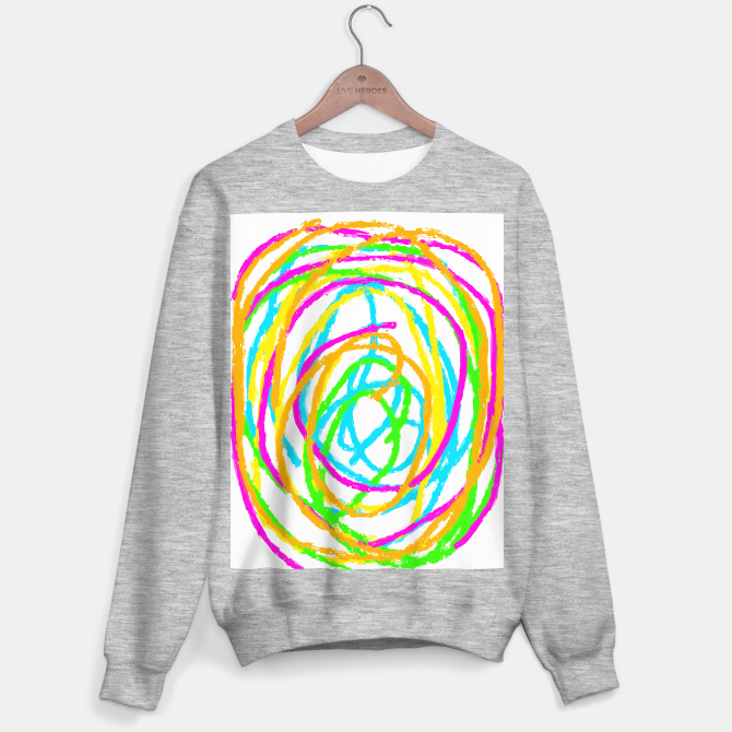 670x670 Graffiti Circle Drawing Abstract In Pink Blue Green Orange Yellow