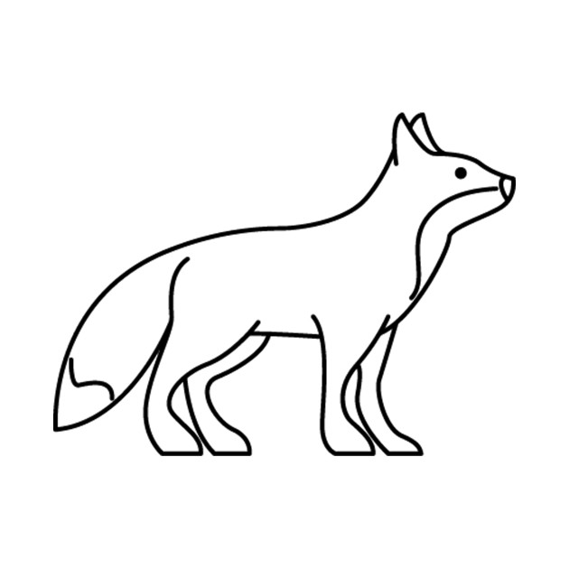 630x630 Fox Lineart Drawing