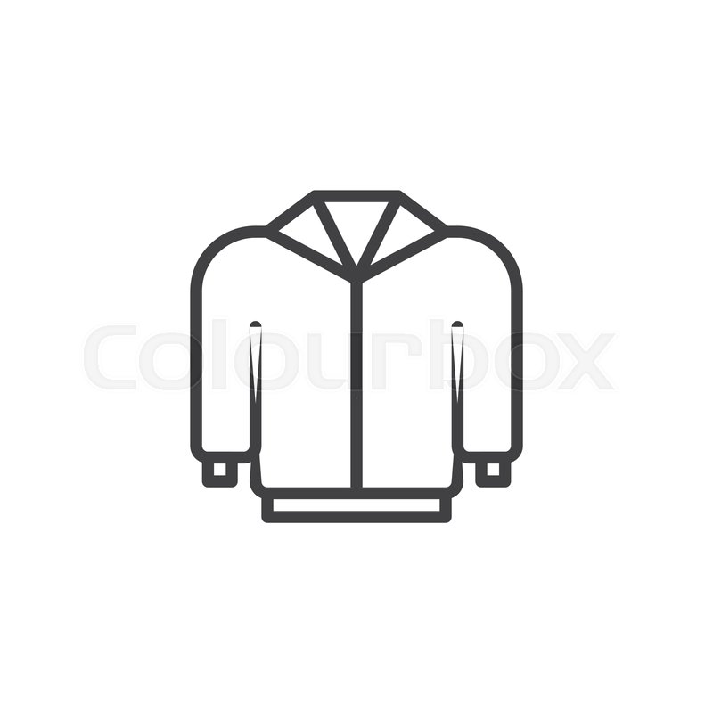 800x800 Hoodie Jacket Outline Icon Linear Stock Vector Colourbox