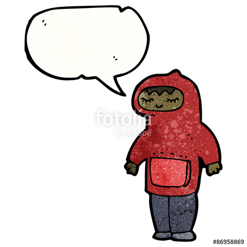 500x500 Teen In Hooded Sweatshirt Cartoon Stock Image And Royalty Free