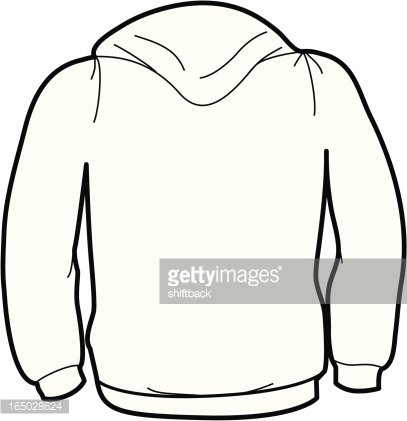 407x421 Adult Size Sweatshirt Back Premium Clipart