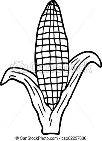 341x470 Line Drawing Cartoon Corn On Cob