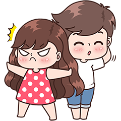 240x240 Boobib Cute Couples Line Stickers Line Store