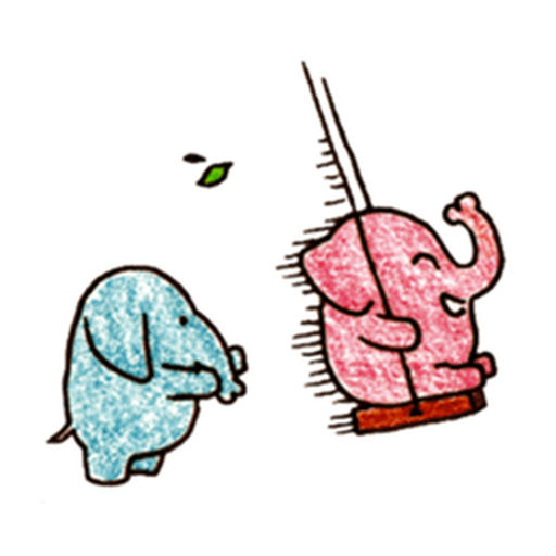 512x512 Sweet Elephants Couple