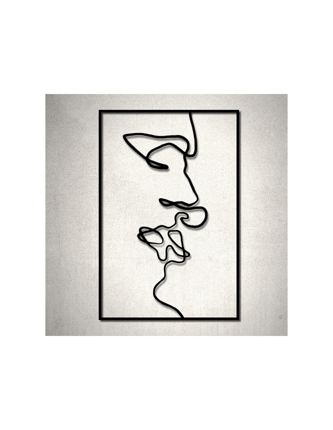 1100x1422 Unique Modern Minimalistic One Line Art Metal Framed Sweet Couple