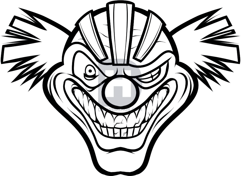 964x699 How To Draw Sweet Tooth, Twisted Metal, Step