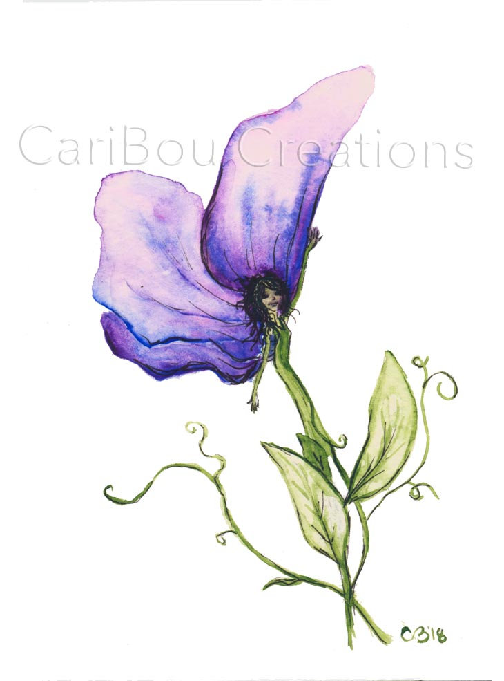 730x985 art print sweet pea watercolor print flower woman sweet etsy