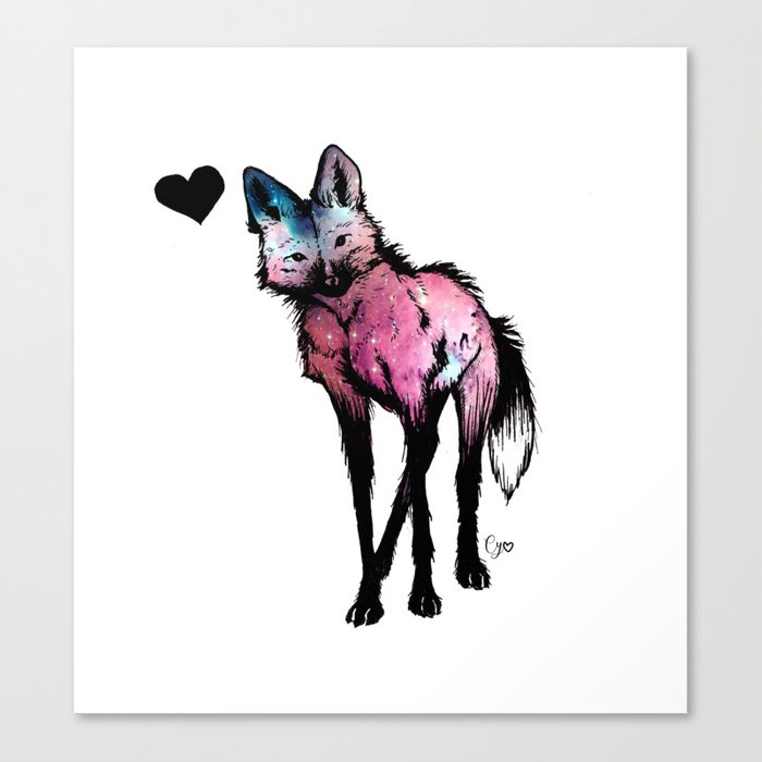 700x700 maned wolf canvas print