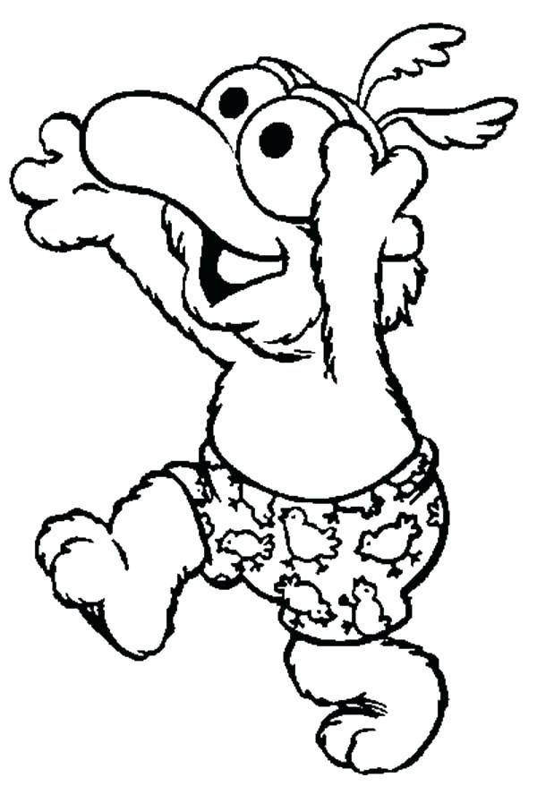 600x878 Muppet Babies Coloring Pages Simple Drawings Swimming