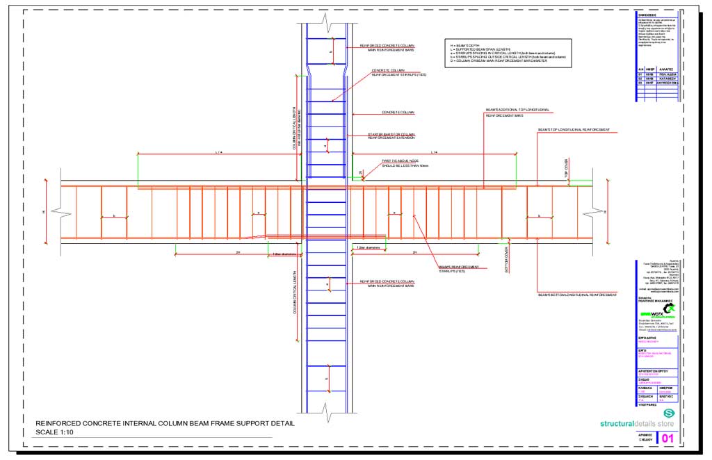 1024x662 Slab Hidden Beam Reinforcement Cross Section Detail