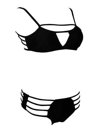 384x500 women's strap black yellow cheeky tankini swimwear