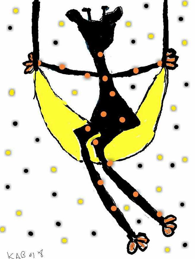 679x900 Swing Moon With Giraffe Drawing