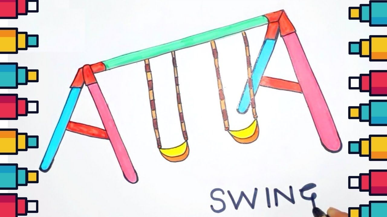 1280x720 How To Draw Swing Set Step