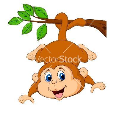 380x400 Cute Swinging Monkey Monkeys Clipart