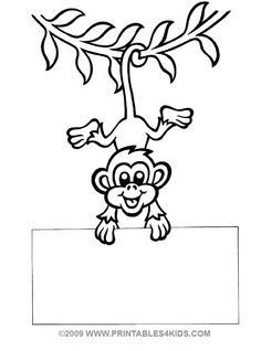 236x318 New Swinging Monkey Coloring Pages