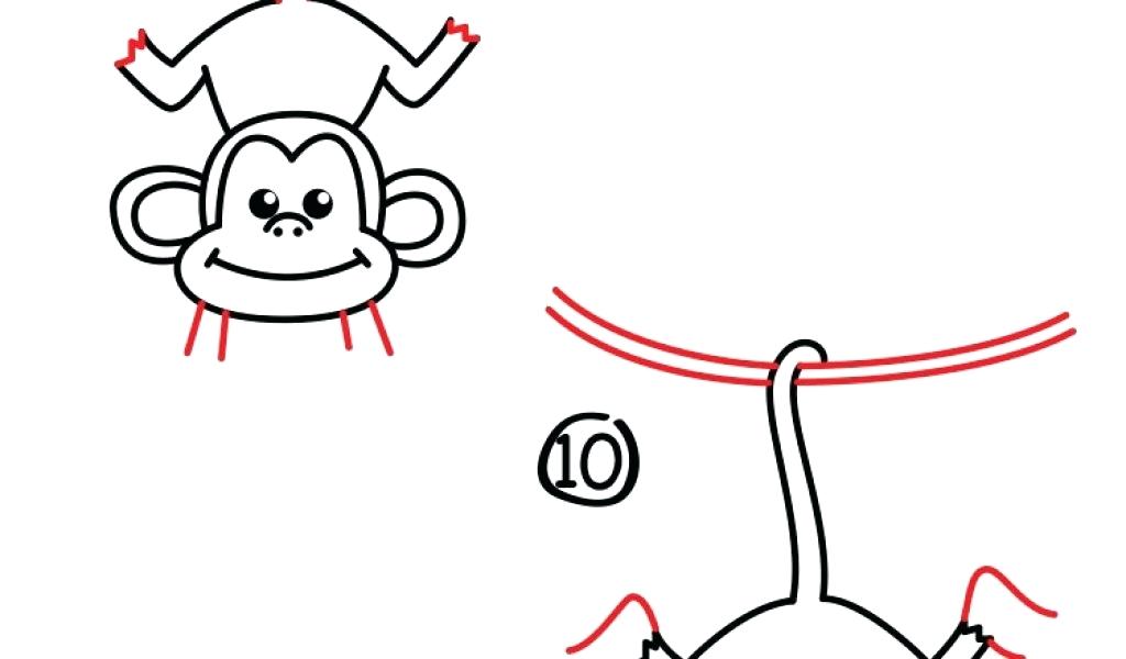 1024x600 Monkey Drawing For Kids