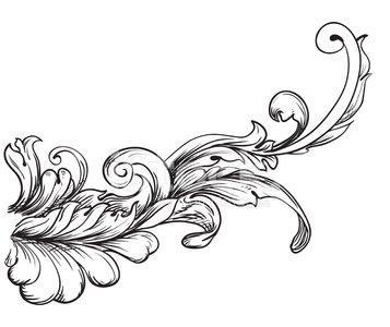 357x300 Floral Swirl Stock Vectors
