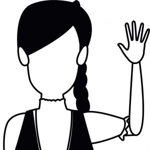 300x300 Portrait Happy Swiss Woman Waving Hand Vector Soidergi