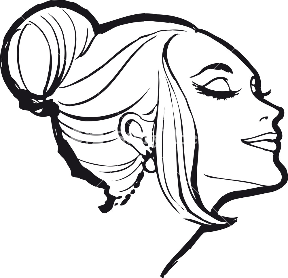 1000x966 Woman With Beautiful Feelings, Retro And Vintage Illustration