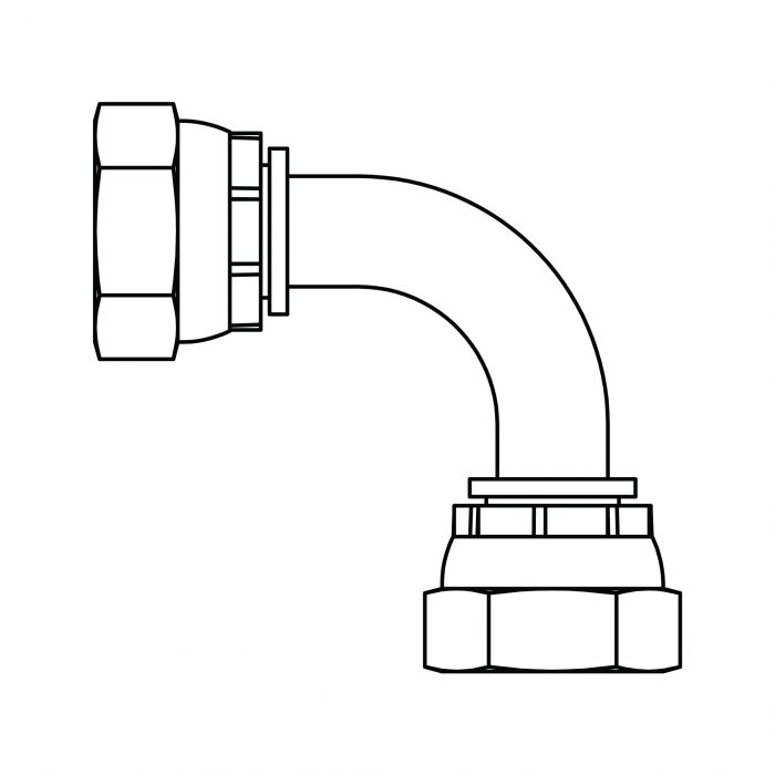 700x700 Bspp Swivel Union Elbow Bent Tube
