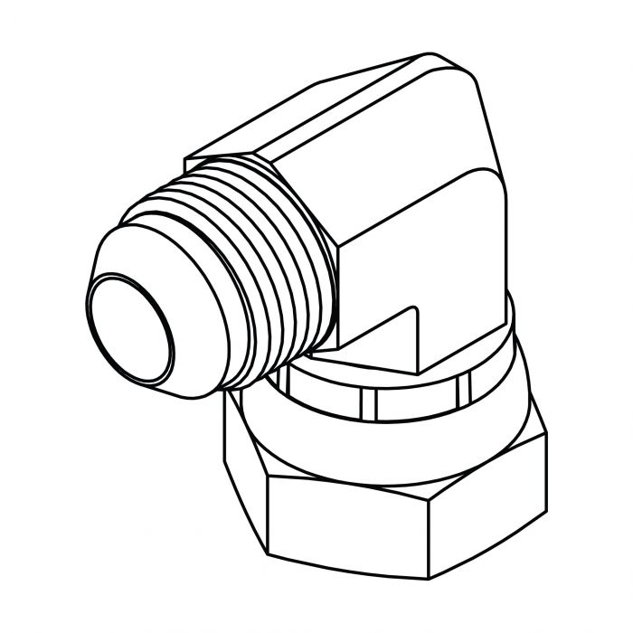 700x700 Jic To Bspp Swivel Elbow