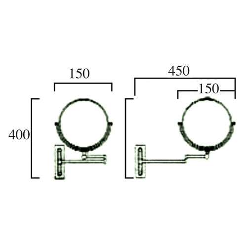 500x500 Magnifying Bathroom Swivel Arm Mirror Temple Webster