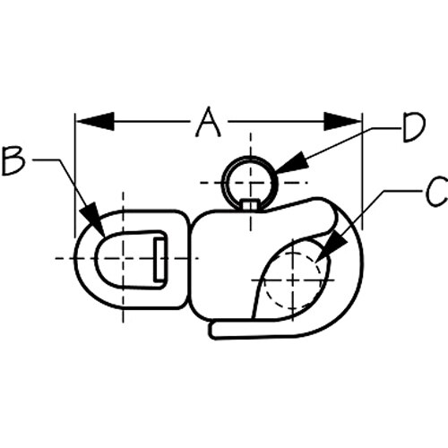 500x500 Sea Dog Swivel Eye Snap Shackle