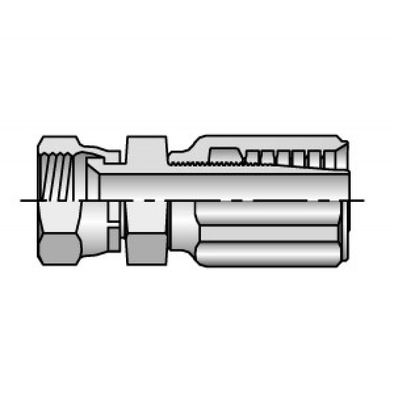 800x800 Parker Swivel Hose Fitting, In X