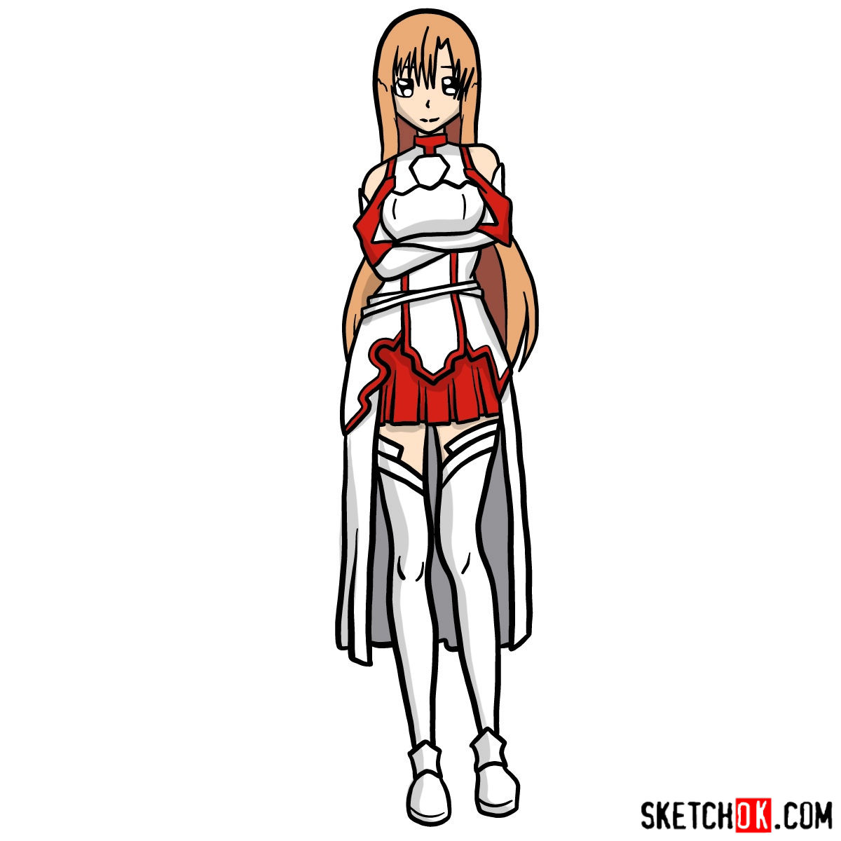 1200x1200 How To Draw Yuuki Asuna From Sword Art Online