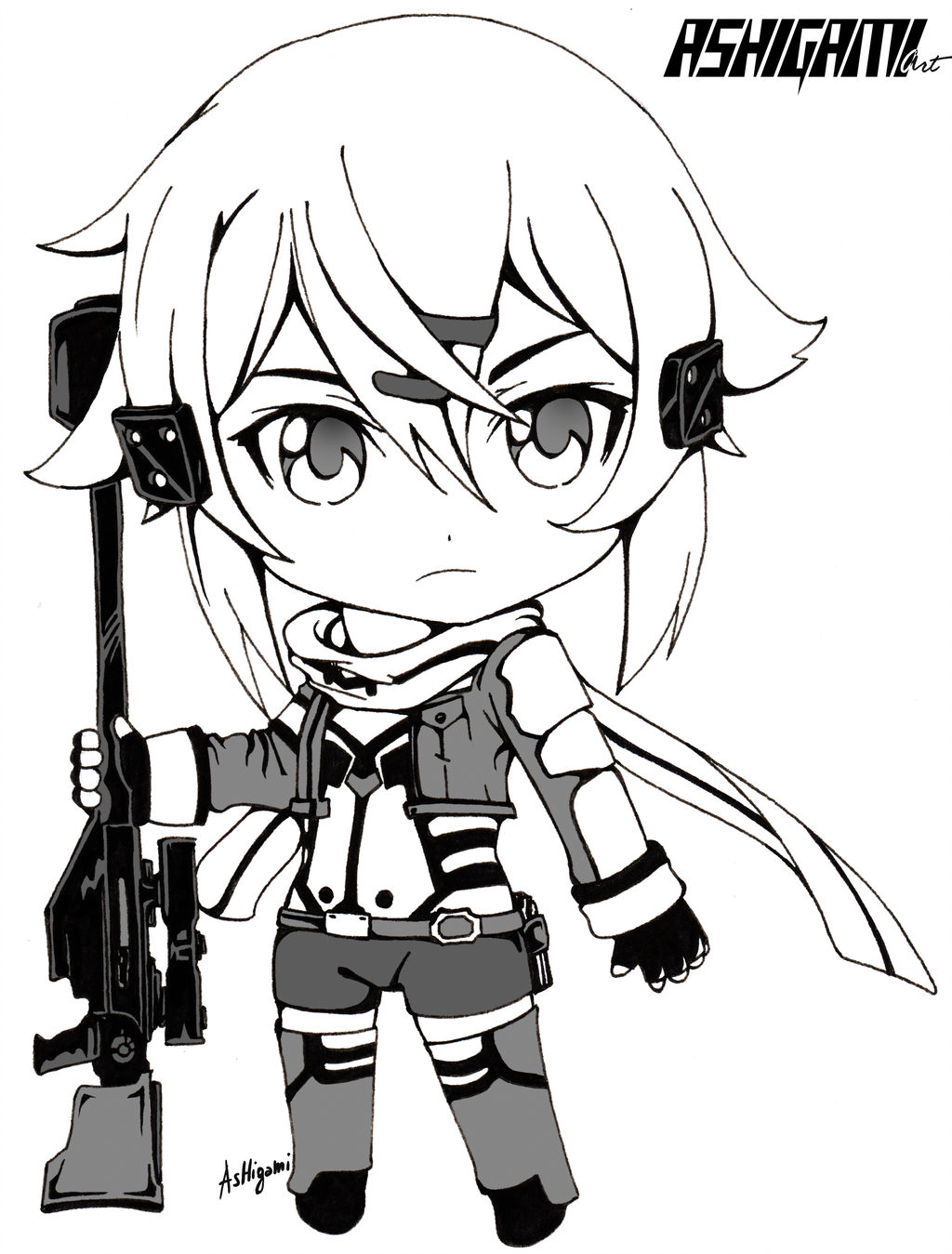 1024x1349 sinon chibi sword art online ii
