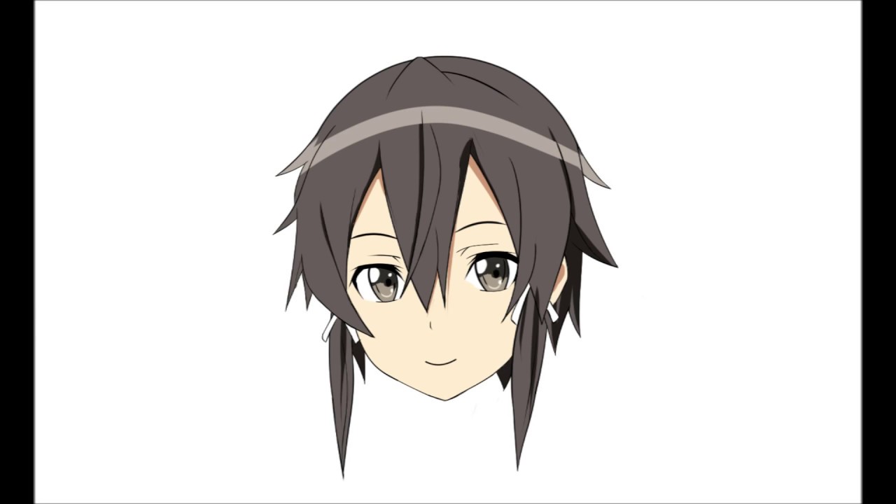 1280x720 sword art online drawing sinon face step