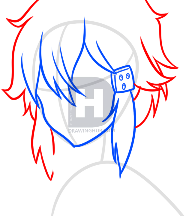 620x720 how to draw sinon from sword art online step