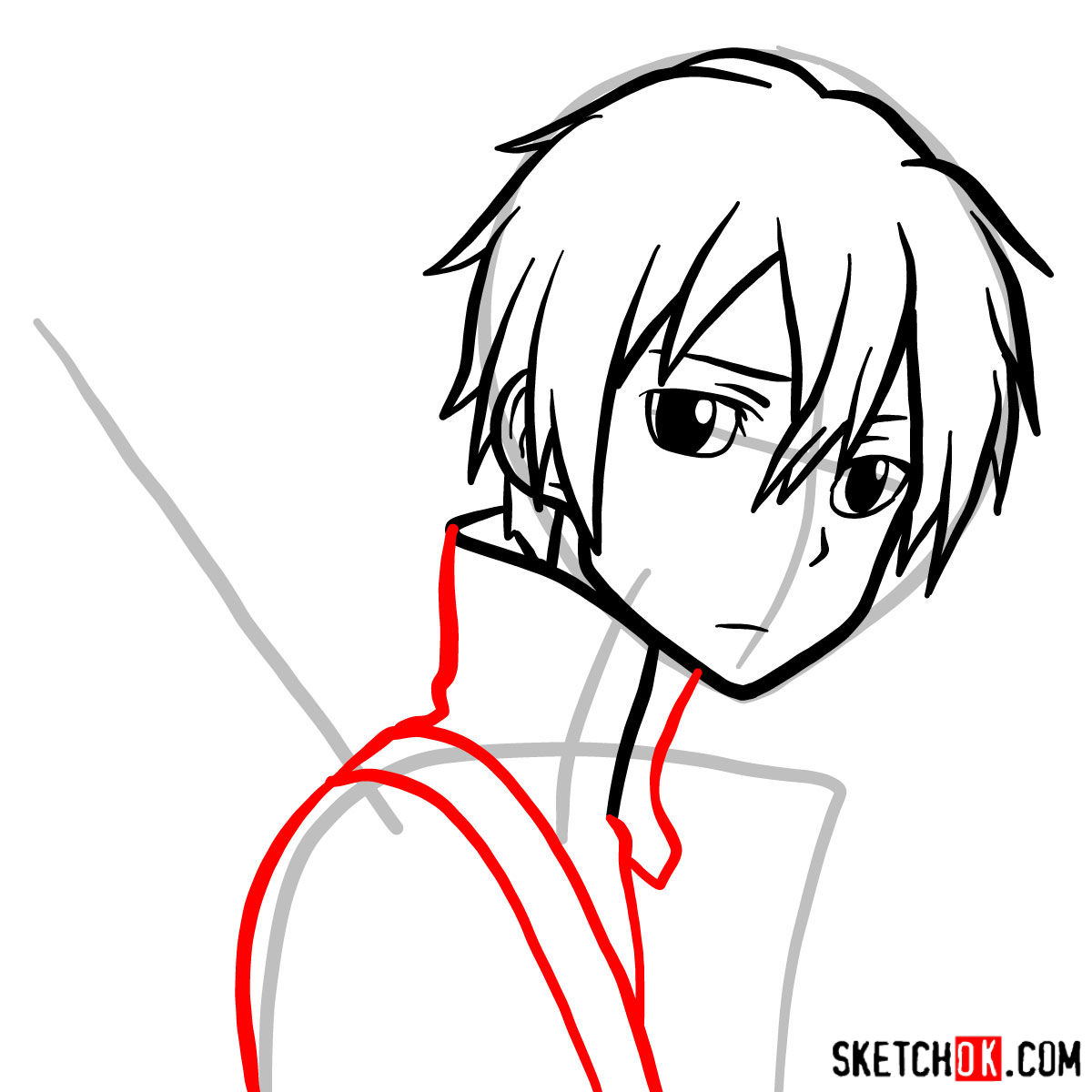 1200x1200 How To Draw Kirito's Portrait