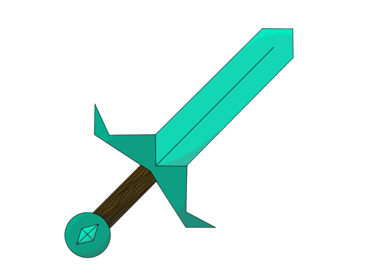 728x546 How To Draw A Minecraft Sword