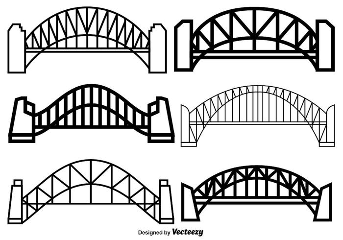 700x490 Vector Set Of Harbour Bridge Icons