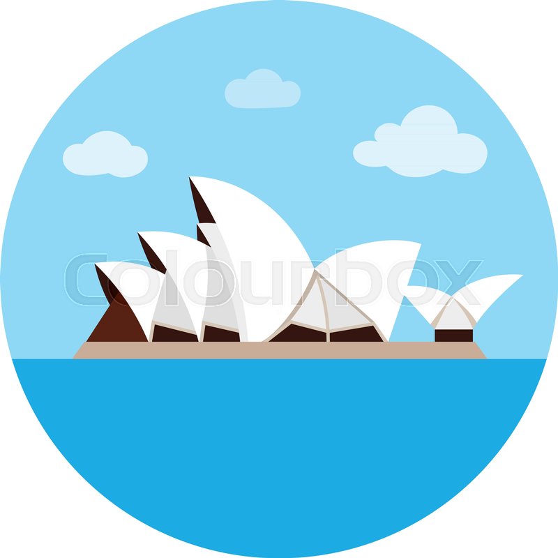800x800 Sydney Opera House Icon In Cartoon Stock Vector Colourbox